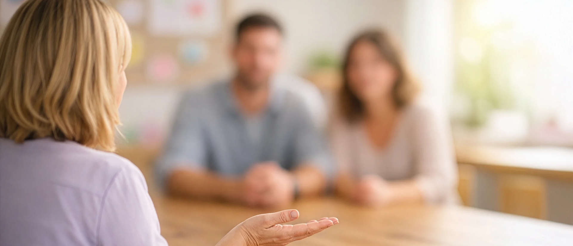 Beratungssituation von Eltern in einer Kita | © ki genieriert